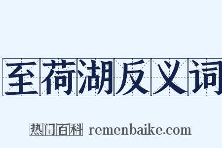 至荷湖反义词是什么意思的图片